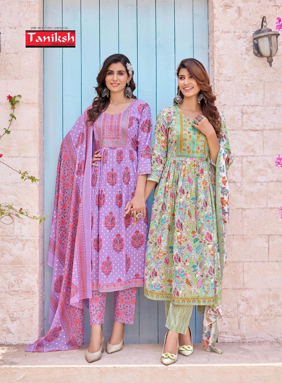 Sayesha Vol 1 By Taniksh Cambric Cotton Kurti With Bottom Dupatta Wholesale Market In Surat